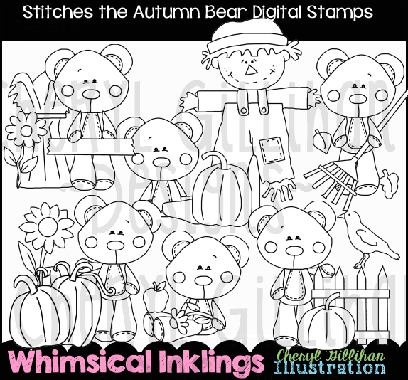 DS Stitches Bear Autumn