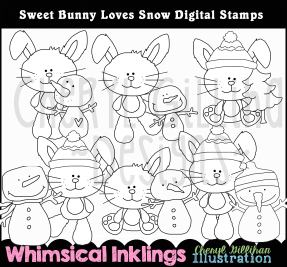 DS Sweet Bunny Snow Day - Click Image to Close