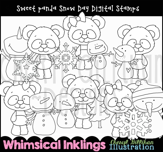 DS Sweet Panda Snow Day
